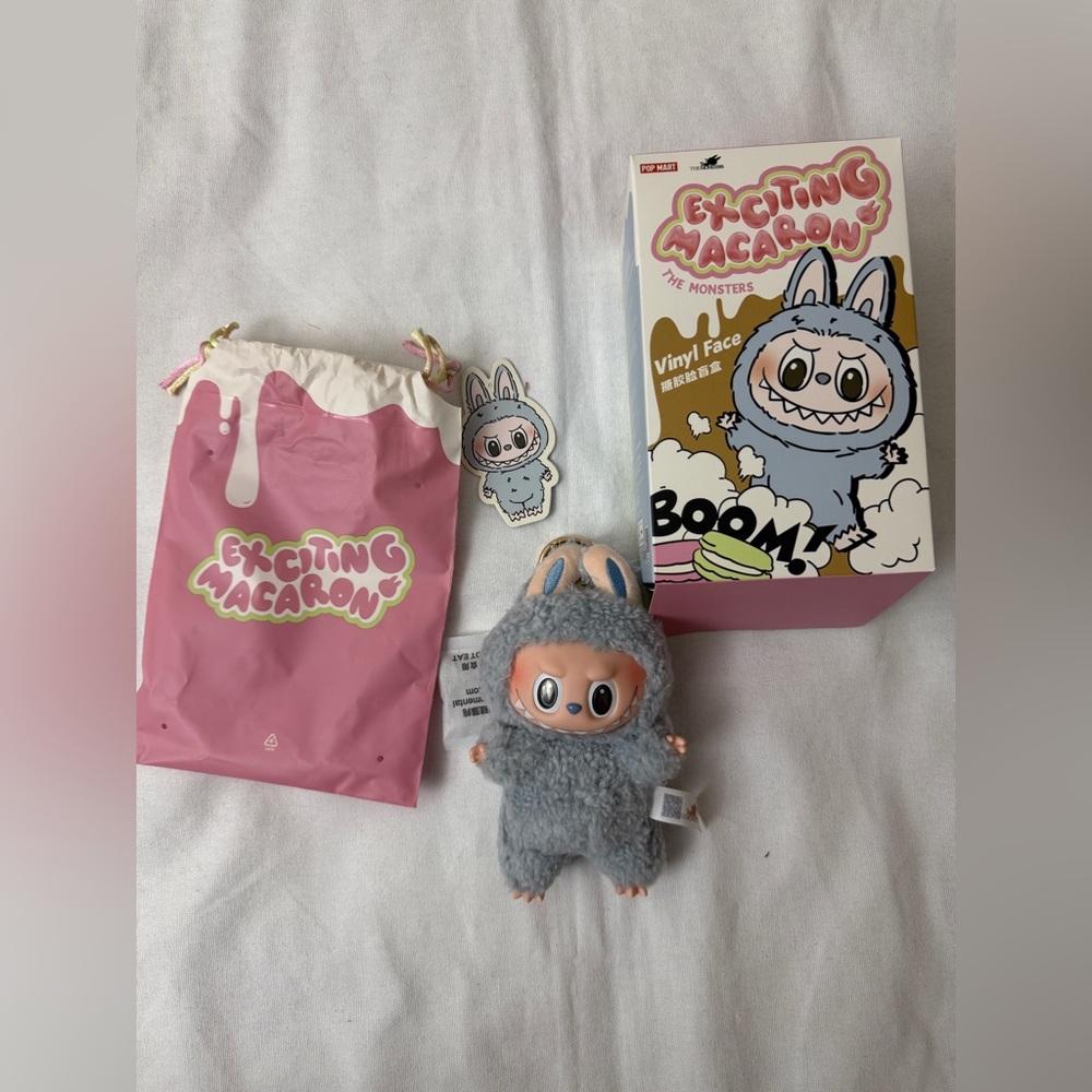POP MART Authentic Labubu Monster Macarons Vinyl Face Exciting Sea Salt Coconut